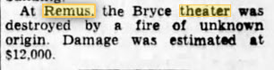 Bryce Theatre - DESTROYED BY FIRE DEC 18 1951